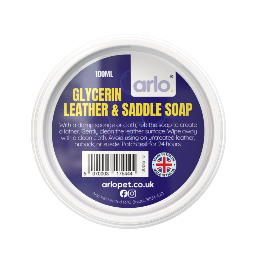 Arlo. Glycerin & Eucalyptus Leather And Saddle Soap – 100Ml | Deep Cleansing