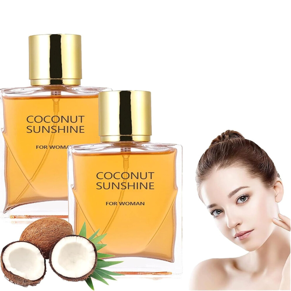 Women's Perfume Vanilla Coconut Fragrance Spray, LongLasting 8 Hours, 60ml Travel Size, 2 Pcs