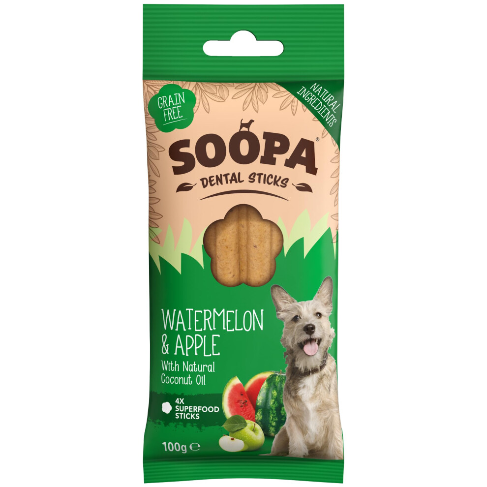 New Soopa Watermelon & Apple Dental Sticks 100G