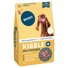 BOOST Pet Food Dog Kibble Plus Chicken - Freeze-Dried Raw Dry Food Kibble for Adult Dogs, Grain Free, Made with Real Chicken