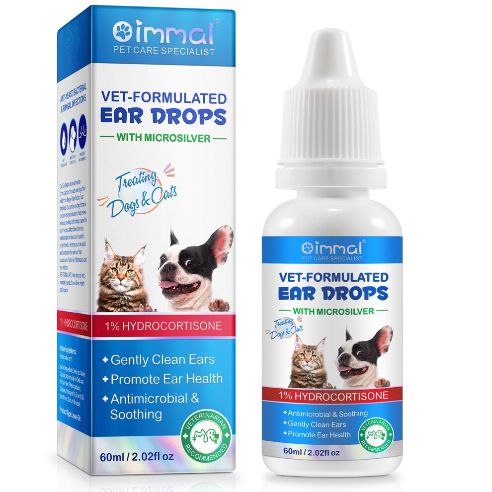 Wonderfulife Cat & Dog Ear Cleaner Solution, Dog Ear Drops For Infection Antibiotic