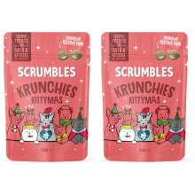 Scrumbles Krunchies Cat Treats Turkey Christmas 60g (Pack of 2)