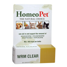 HomeoPet WRM CLEAR - 100% Natural Pet Medicine. For tapeworm, whipworm