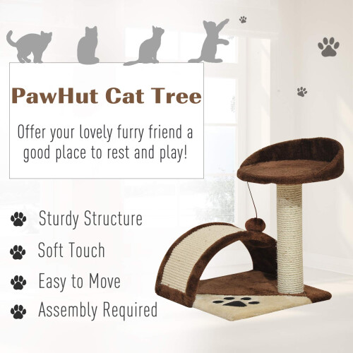 PawHut PawHut Cat Tree Scratching Scratcher Post Kitten Activity Centre Climb 2