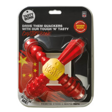 TastyBone QuattroBone Nylon Dog Chew Toy for Large Dogs (Hoisin Duck) - Indestructible for Aggressive Chewers, Everlasting Flavour