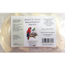 Britten and James Natural Cuttlefish 11 - 15cm (Pack of 5) | Natural Calcium Supplement