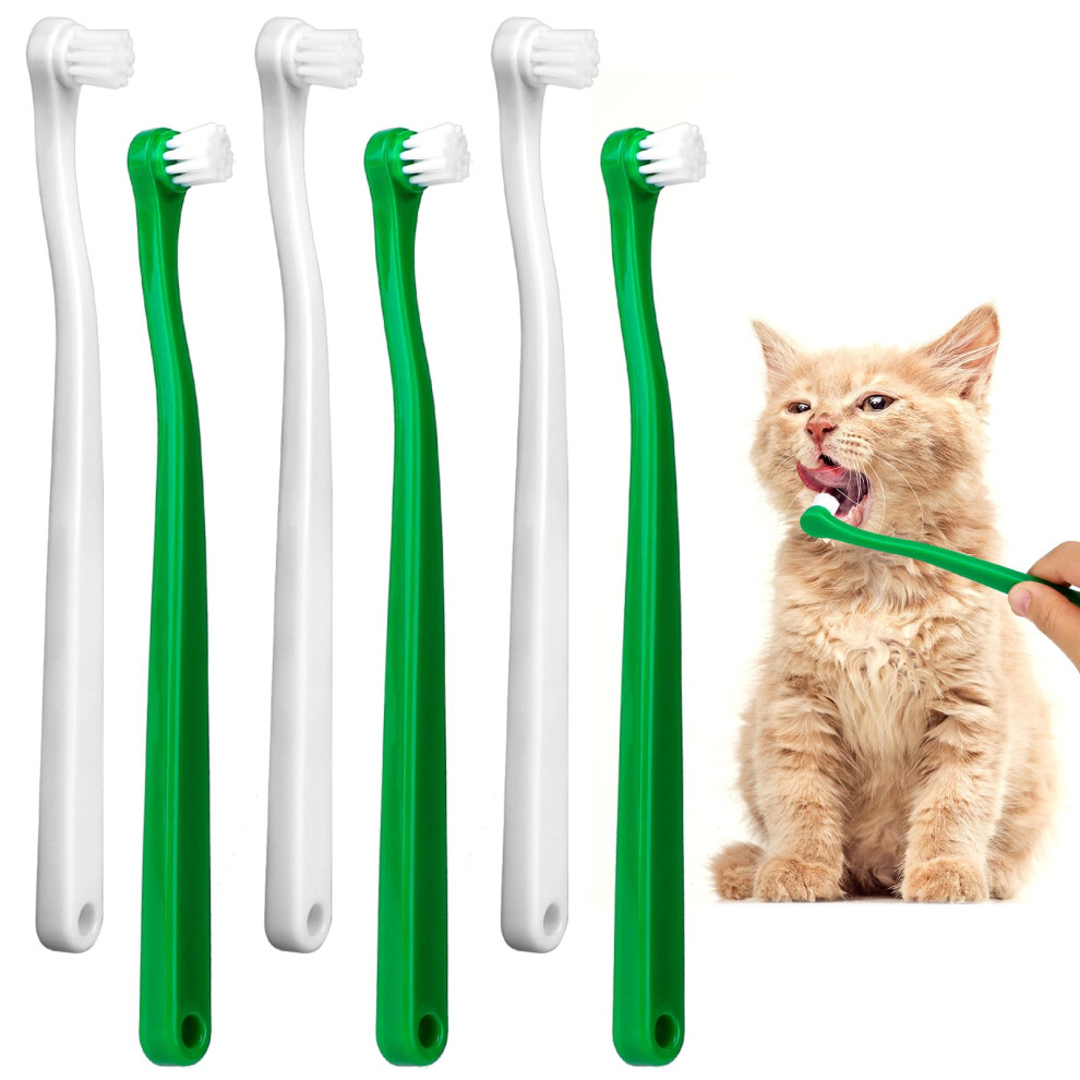 Sliverdew 6Pcs Small Dog & Cat Toothbrush Soft Silicone Pet Toothbrush Cat Dental Care Teeth Brush For Dogs Tooth Cleaner Care For Small To Large Dogs Cats