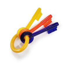 Nylabone Gentle Puppy Dog Teething Chew Toy Keys, Bacon Flavour, Medium, for Puppies Up to 16 kg