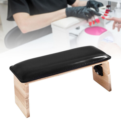 Nail Arm Rest with Adjustable Height PU Leather Cushion for Manicure, Foldable Ergonomic Support 2