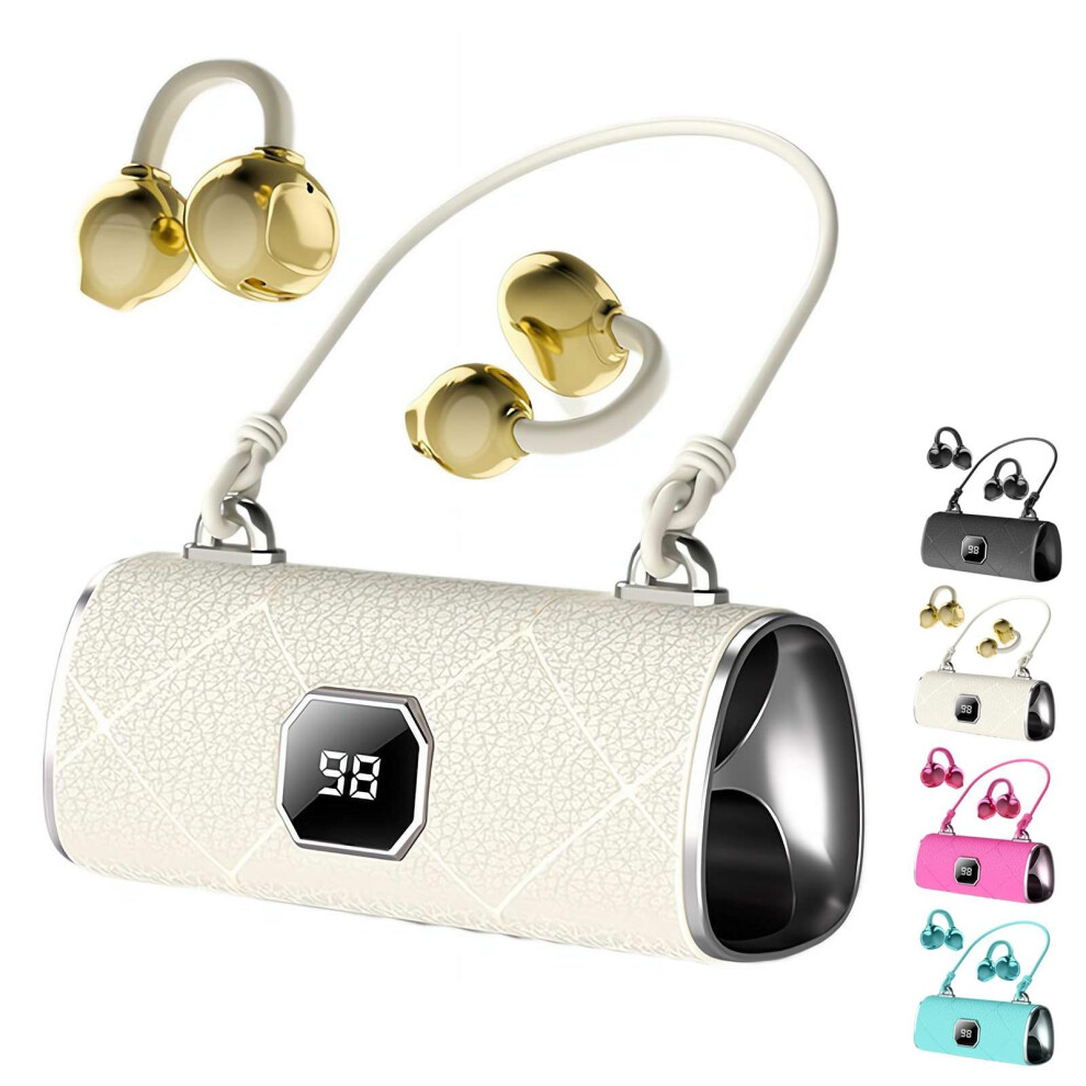 Bluetooth Headset Waterproof Openear Clipon Earbuds With Spatial Audio Detachable Earrings Beige 9113335760264