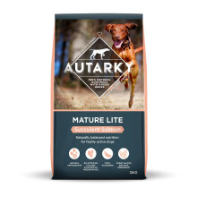 Autarky Hypoallergenic Mature Lite Succulent Salmon Dry Dog Food for Senior Dogs, 12 kg, transparent