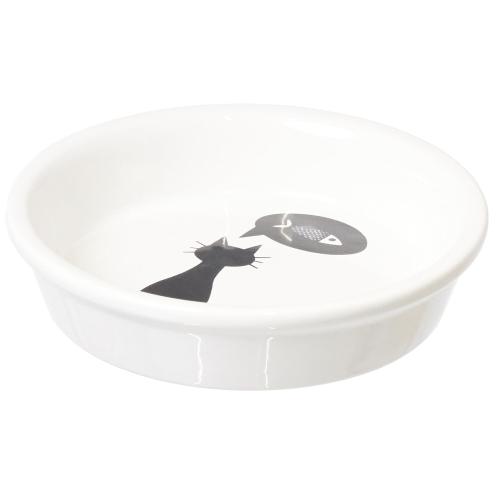 Trixie Ceramic Bowl For Cats, 0.25 Litre, White