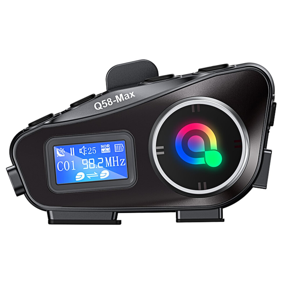 Motorcycle Bluetooth Headset With 500M Intercom, Bt5.3, Noise Reduction, Ip65 Waterproof, 25H Talk 9455672945097