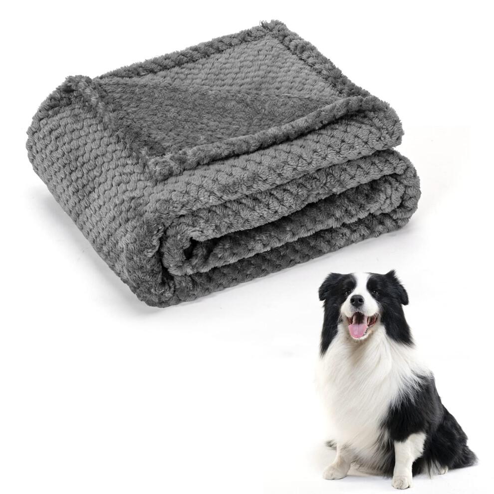 Nobleza Dog Blanket 120X100cm Fluffy Fleece Pet Blankets For Cat Puppy Grey