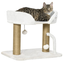 PawHut Cat Scratching Post Cat Tree Tower With Bed for Indoor Cats Scr