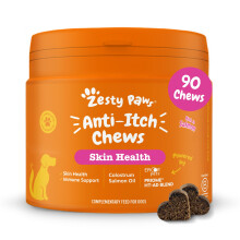 Zesty Paws Anti-Itch Chews for Dogs | Soothes Itchy Skin, Paws & Ears from Licking & Scratching, Helps Immune Function, Skin & Gut Health | Contains