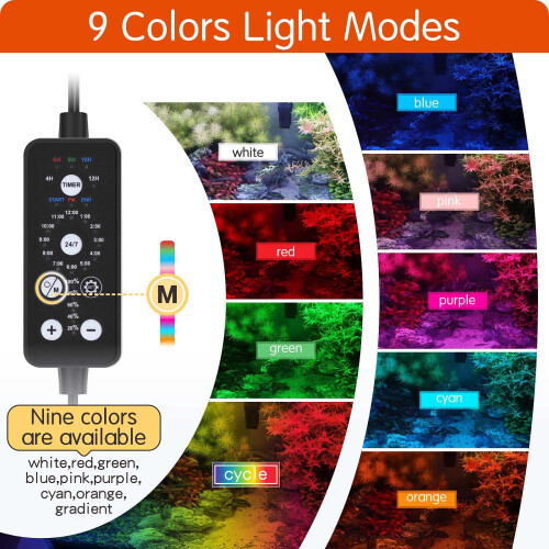 hygger Submersible Aquarium LED Light,Full Spectrum 24/7 Mode Fish Tan 2