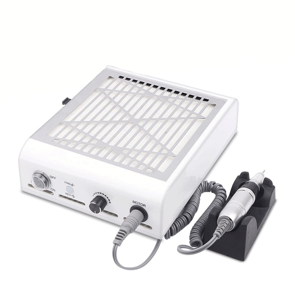 2 in 1 Professional Nail Drill with Powerful 60W Dust Collector, Low Noise, Replaceable Filter