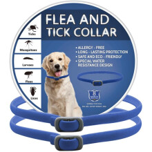 2 PCs Dog Collar Repellent: Repellent Collars for Dogs, Adjustable Water-Resistant Collar for Puppies and Dogs,Nblue