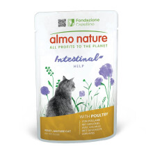 Almo Nature Functional - Intestinal Help - Wet Food for Adult and Mature Cats with Intestinal Sensitivity - with Poultry - Microbiota Support - 70g (
