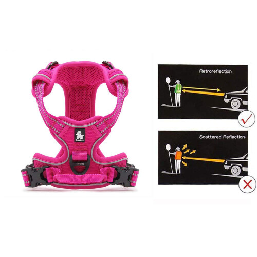 MOKCCI Truelove Soft Front Dog Harness .Reflective No Pull Harness wit 2