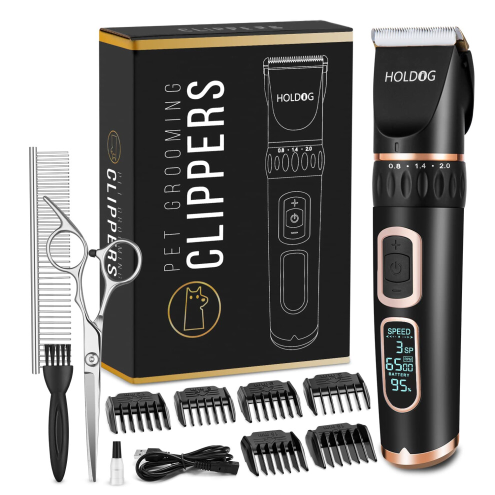 Photos - Pet Clipper Dog Clippers Professional Heavy Duty Dog Grooming Clipper 3-Speed Low Noise High Power Rechargeable Cordless Pet Grooming To