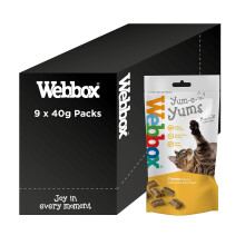 Webbox Yum-e-Yums Semi-Moist Cat Treats, Cheese - Kitten Friendly, Add