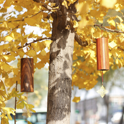 Chakra Bamboo Wind Chimes Meditation Decor — 8pcs, 164x64mm 1