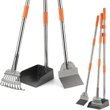 BANORES Pooper Scooper Dog Pooper Scooper Long Handle Stainless Metal Tray Rake Spade Set for Large Medium Small Dogs Easy to Clean Pet Waste Use for