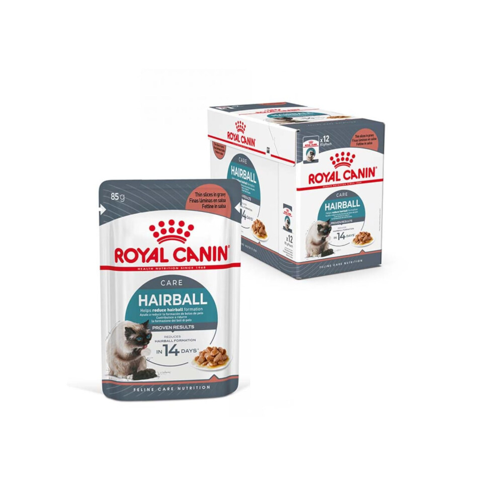 Royal Canin Hairball Care Cat Food In Gravy 85G Wet Pouch (Pack Of 12)