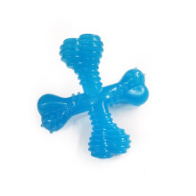 Nylabone Gentle Puppy Dog Teething X Bone Dental Chew Toy, Beef Flavour, Extra Small, for Puppies Up to 7 kg