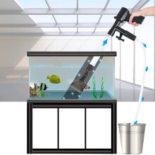 Ledeak Fish Tank Aquarium Gravel Cleaner, Quick Water Changer with Air-Pressing Button Fish Tank Sand Cleaner Kit, Aquarium Siphon Vacuum Cleaner wit