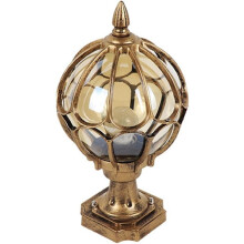 Outdoor Post Light Waterproof IP55 Rustproof Bronze Mid Century Modern Globe Glass Patio Lamp