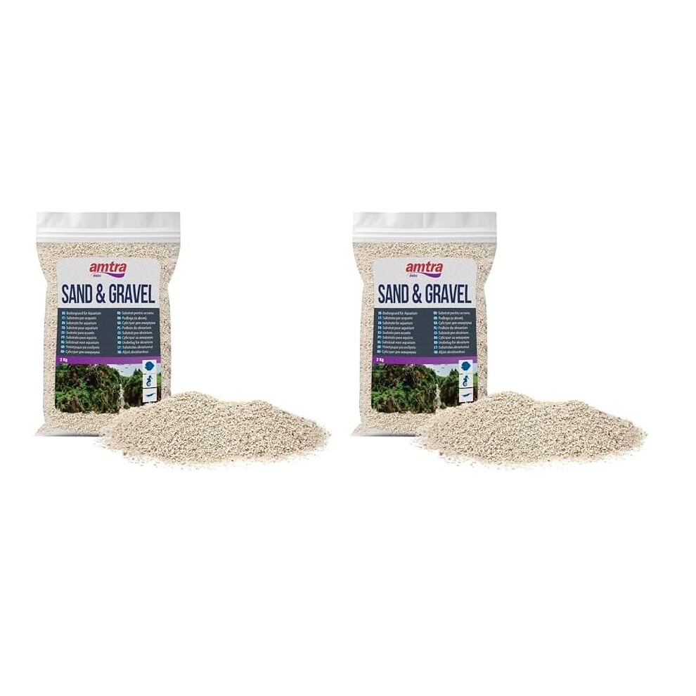 Amtra Croci Quartz Substrate Aquarium Ornaments, Medium, 2 Kg, ( White