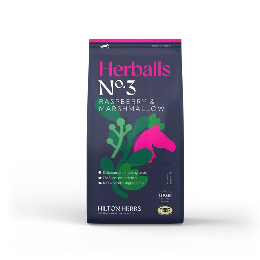 Hilton Herbs Hilton Herballs No. 3 Raspberry & Marshmallow. All-Natural Horse Treat