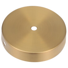 Round Iron Table Lamp Base with Cable Hole, Durable Golden Finish for Desk and Bedroom Lights