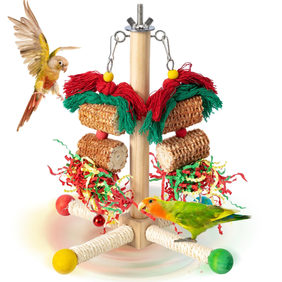 Gingeruper Parrot Toys For Large Birds, Budgie Toys For Caged Birds, Suitable For African Grey, Macaws, Cockatoos, Amazon Parrots And Other