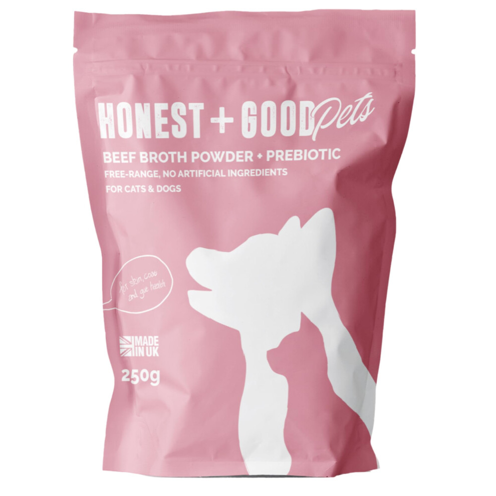 Honest + Good Pet Beef Bone Broth & Pre-Biotic - 250 G | 50 Servings |