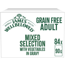 James Wellbeloved Adult Dog Food Mixed Selection in Gravy Pouch 84 x 90 g