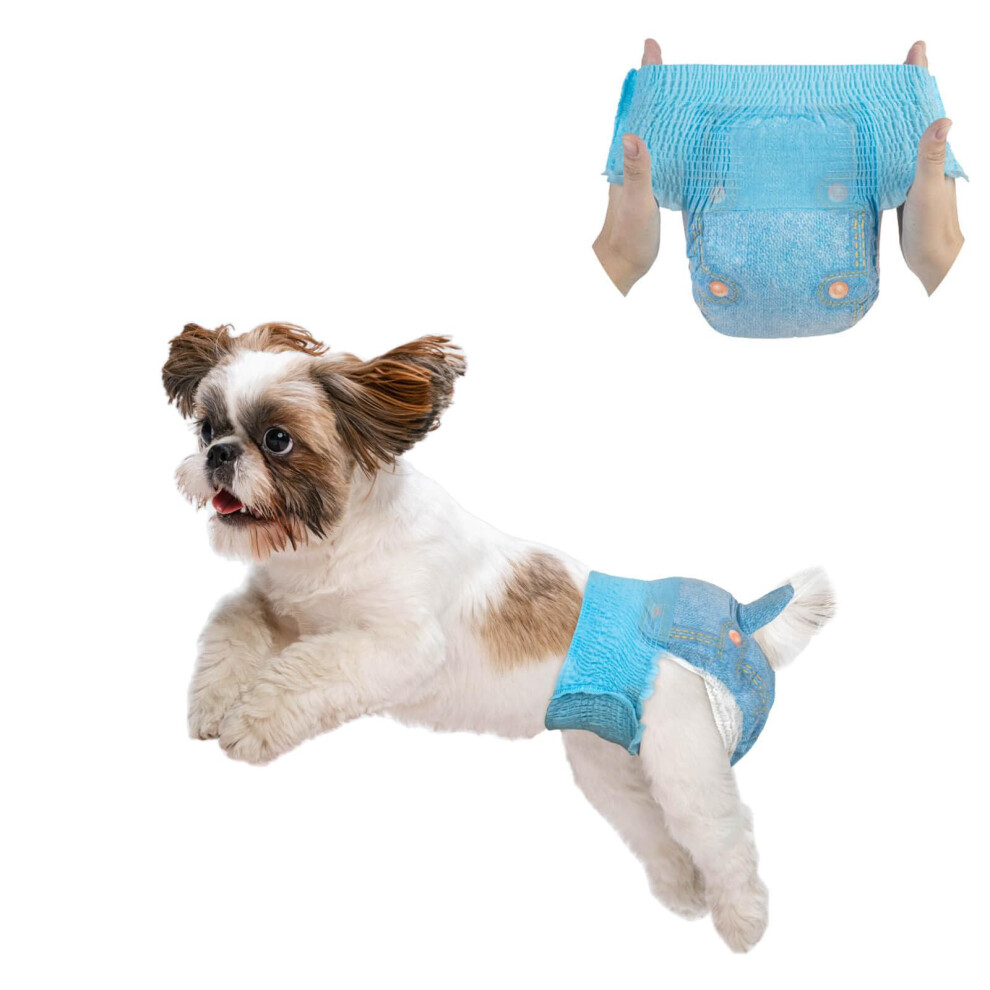 Dono Dog Nappies Female, 40 Pcs, Dog Period Pants With Stretchy Waistband, Pull Up Dogie Diapers, Super Absorbent, Xs, S, M, L, Xl