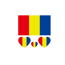 10 Sheets Waterproof Romania Flag Temporary Tattoos Stickers Removable Body Art for Sports Events