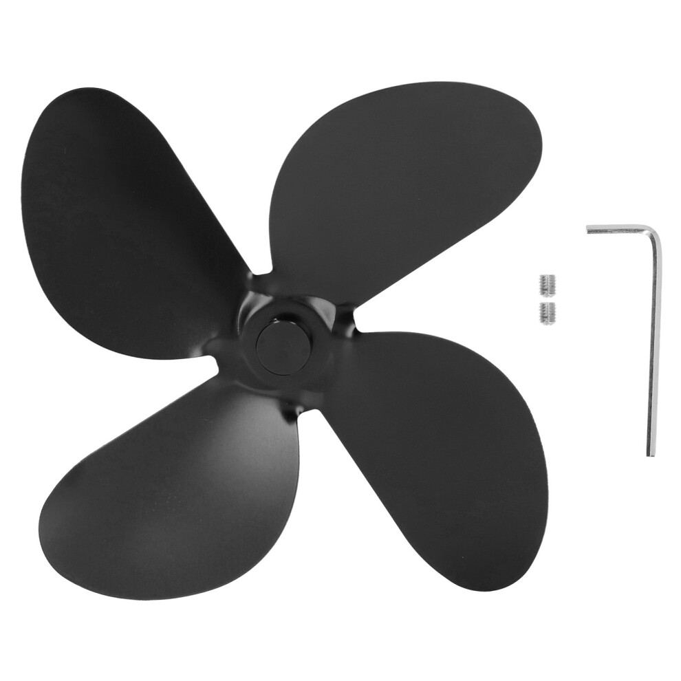 Heat Powered Fan Blade Replacement Aluminum Alloy For Stove Fireplace Enhanced Circulation Durable Waterproof Easy Installation Versatile Use In Home 9357860128032