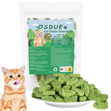 OSDUE Cat Grass Teething Stick, 100g Edible Freezed Drying Cat Grass Treats, Cat