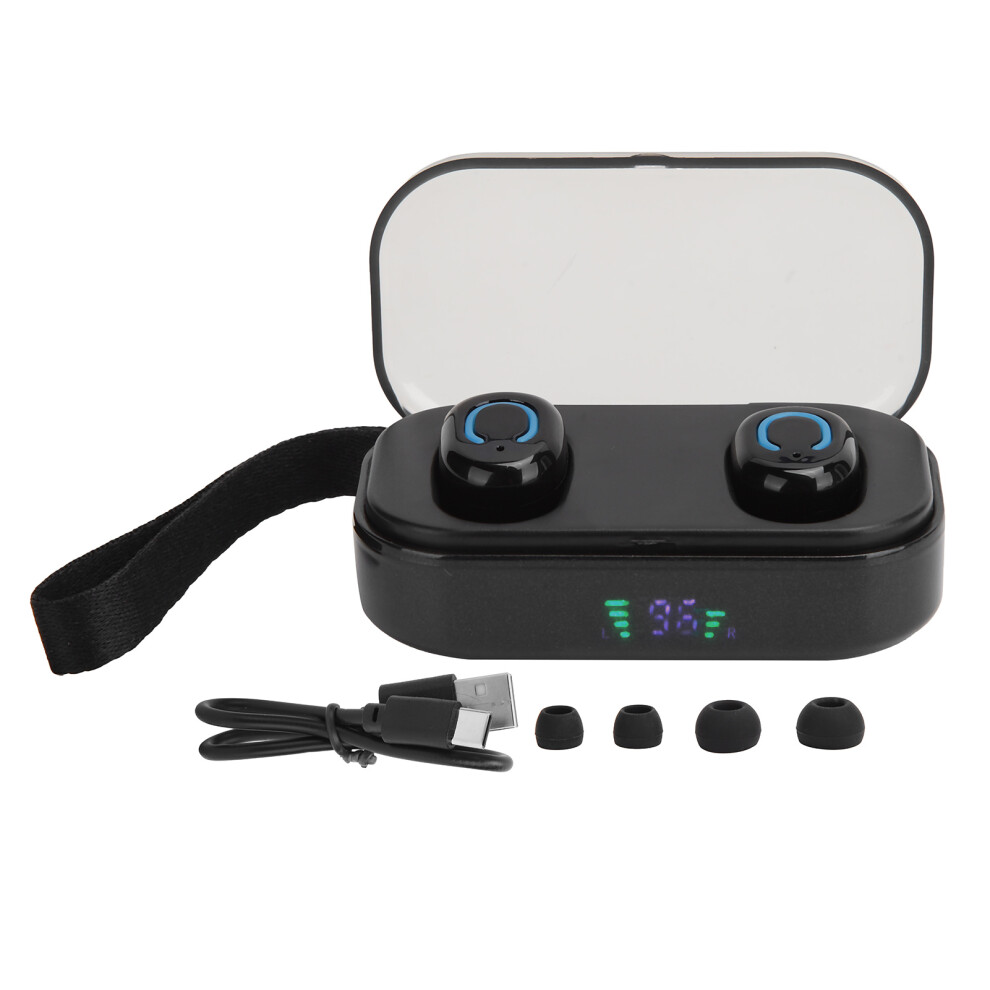 Bluetooth Headphones With Digital Display For Battery Monitoring, Waterproof Headset With Immersive Stereo Sound, Microphone Cordless Earphone For 9432746994168
