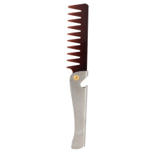 Round Teeth Comb For Men, Folding Pocket Comb With Stainless Steel Handle And Rotational Design, Portable Hairdressing Tool Ideal For Oil Head And