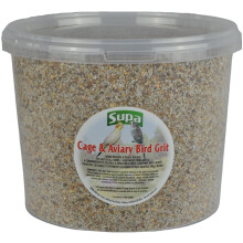 Supa Cage and Aviary Bird Grit, 3 Litre Bucket, Combination of Soluble & Insoluble Grits and Charcoal Which Aids Good Health, Digestion and Increases