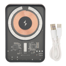 Schlankes, kompaktes magnetisches kabelloses Ladegerät für iPhone 16/15/14/13/12, tragbare Powerbank mit 10000 mAh, 20-W-USB-C-Ladefunktion und