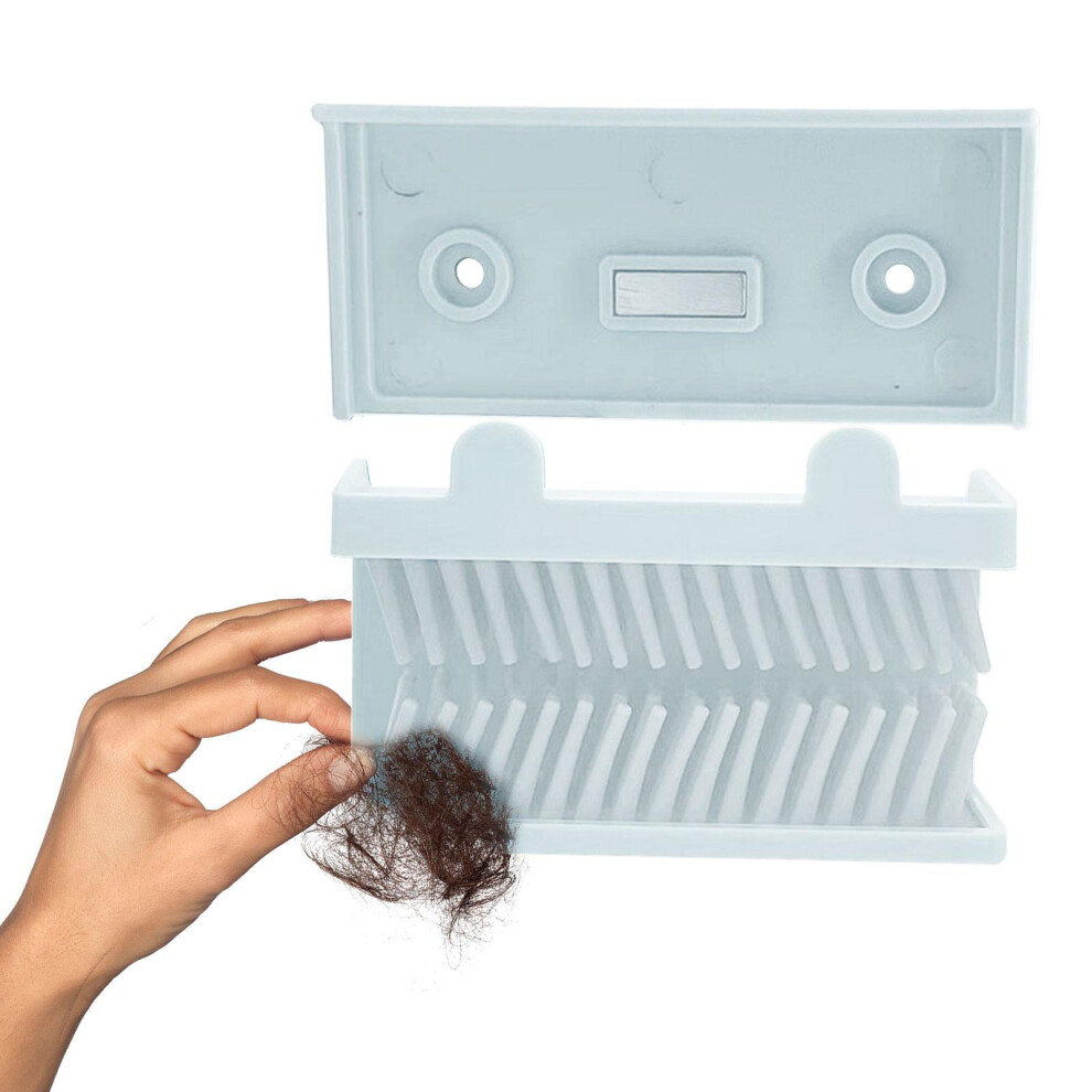 Detachable Hair Catcher for Shower, Reusable Hair Collector with Shower Drain Protector, Silicone Hair Trap for Bathroom Bathtub