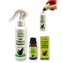 New & Improved Crystal Opus Cat Deterrent Spray Makes 60+ Bottles. Indoor & Outdoor Training Spray. Stops Scratching, Peeing, Fouling & Entry. Natura