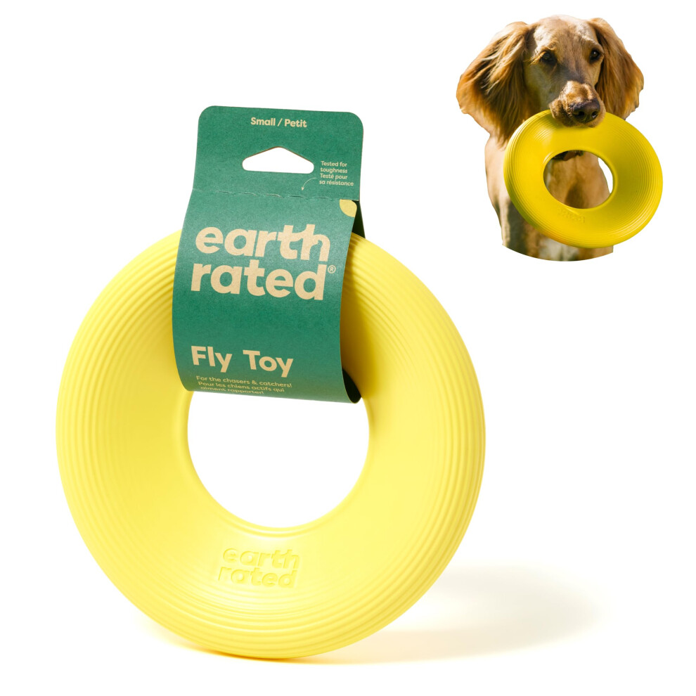Earth Rated Flying Disc Dog Toy, Interactive Flying Saucer Toy For Adu Yellow